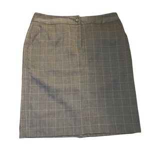 Attention - Gray Plaid Pencil Skirt Size 12